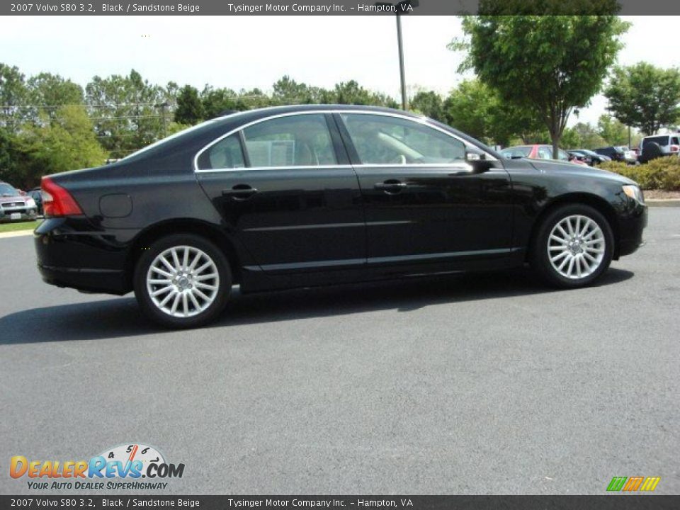 2007 Volvo S80 3.2 Black / Sandstone Beige Photo #6