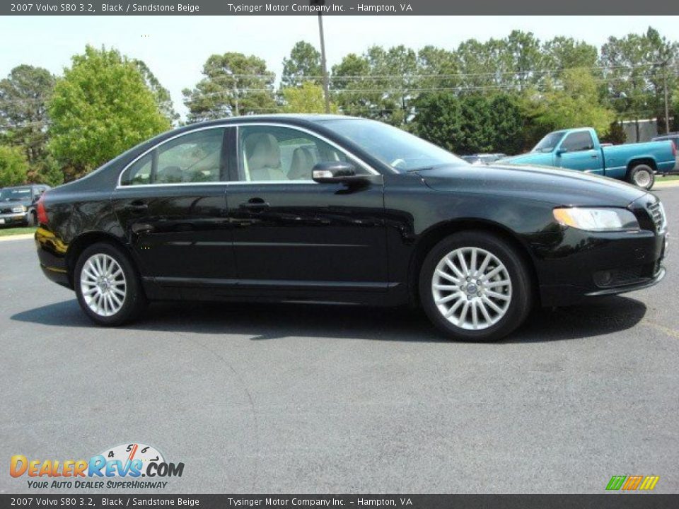 2007 Volvo S80 3.2 Black / Sandstone Beige Photo #7