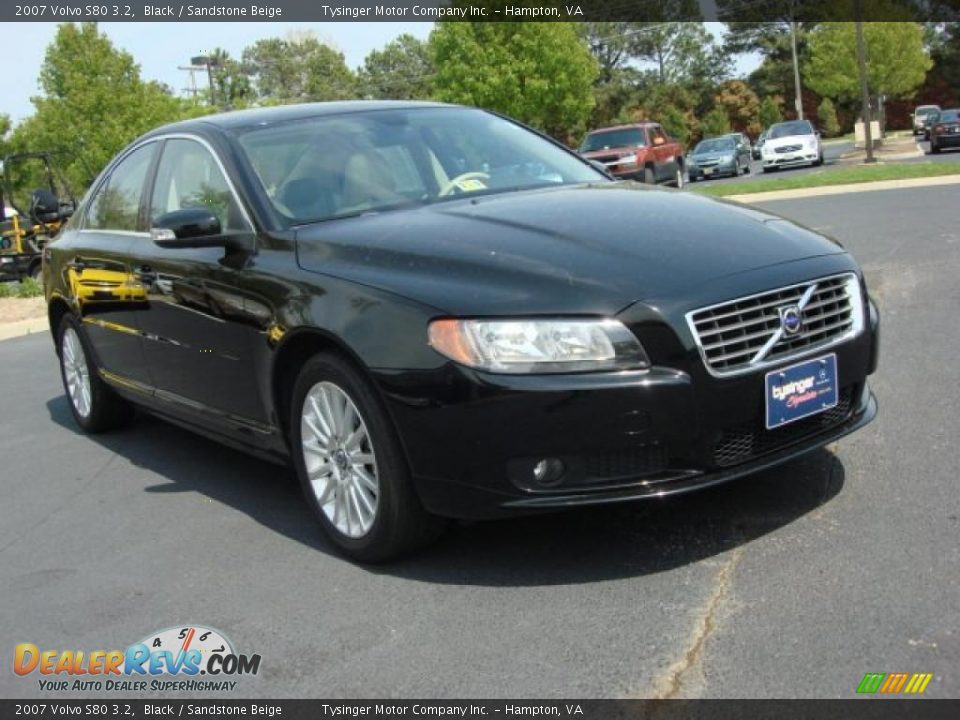 2007 Volvo S80 3.2 Black / Sandstone Beige Photo #8
