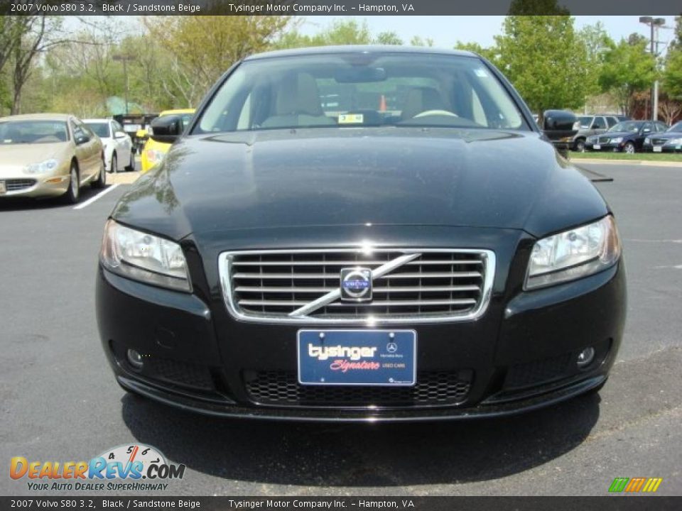 2007 Volvo S80 3.2 Black / Sandstone Beige Photo #9