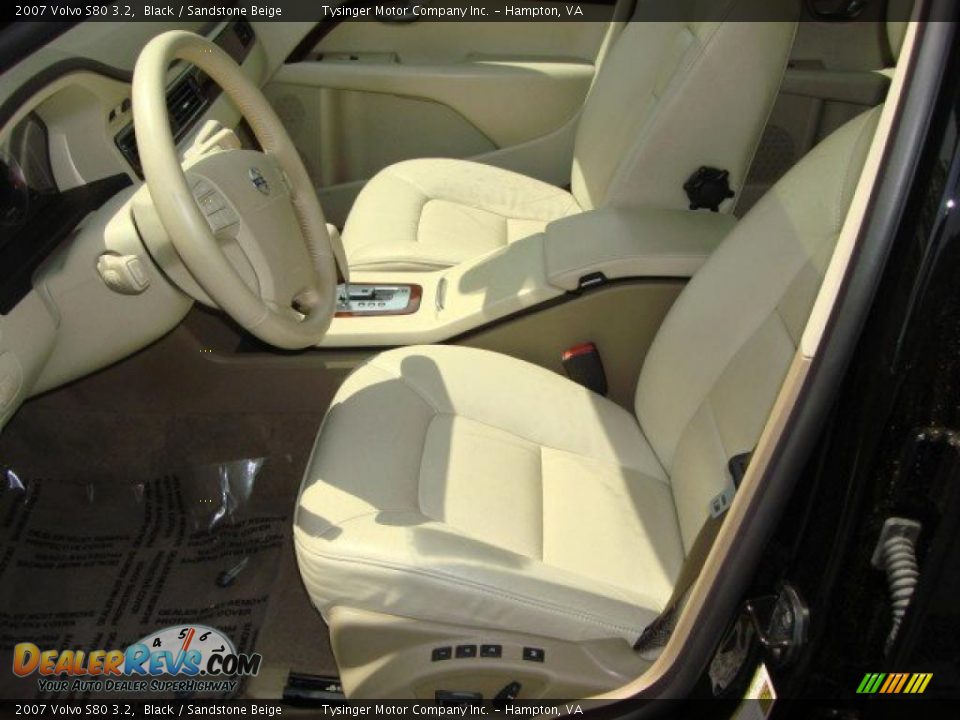 2007 Volvo S80 3.2 Black / Sandstone Beige Photo #10