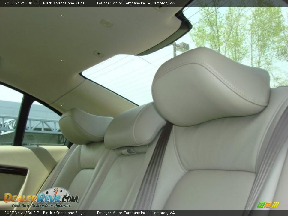 2007 Volvo S80 3.2 Black / Sandstone Beige Photo #12