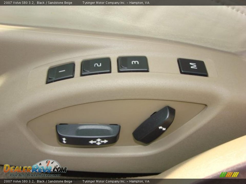 2007 Volvo S80 3.2 Black / Sandstone Beige Photo #13