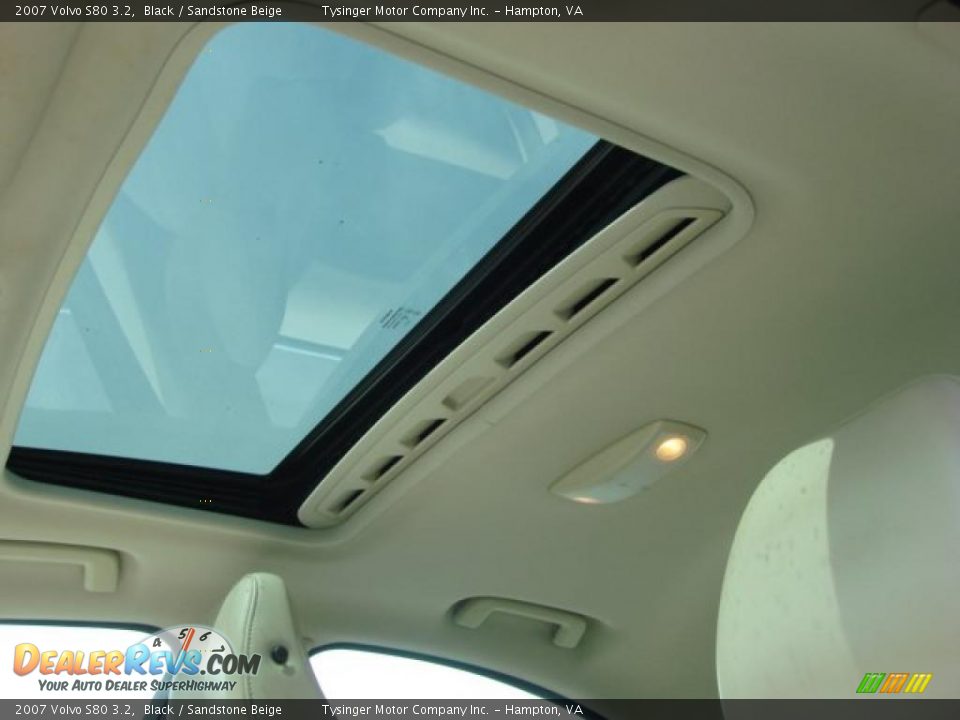 2007 Volvo S80 3.2 Black / Sandstone Beige Photo #14