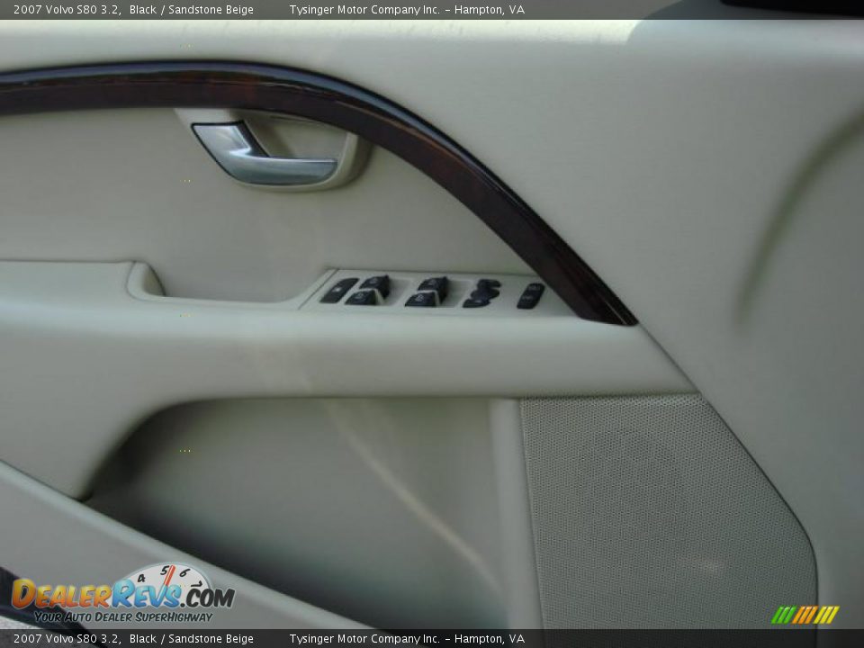 2007 Volvo S80 3.2 Black / Sandstone Beige Photo #15