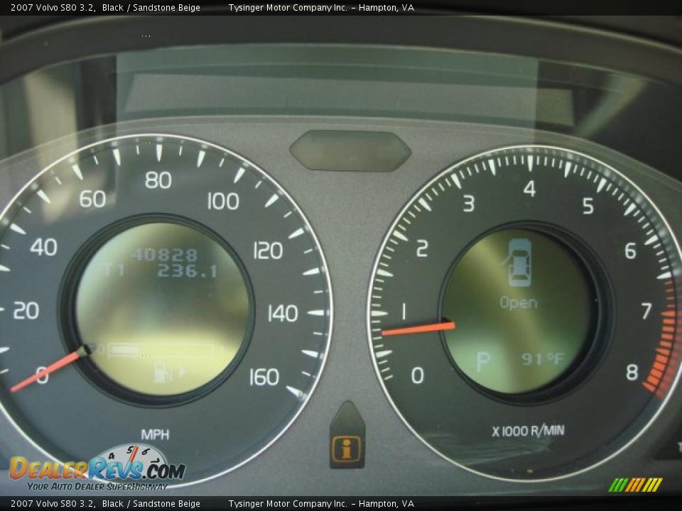 2007 Volvo S80 3.2 Black / Sandstone Beige Photo #16