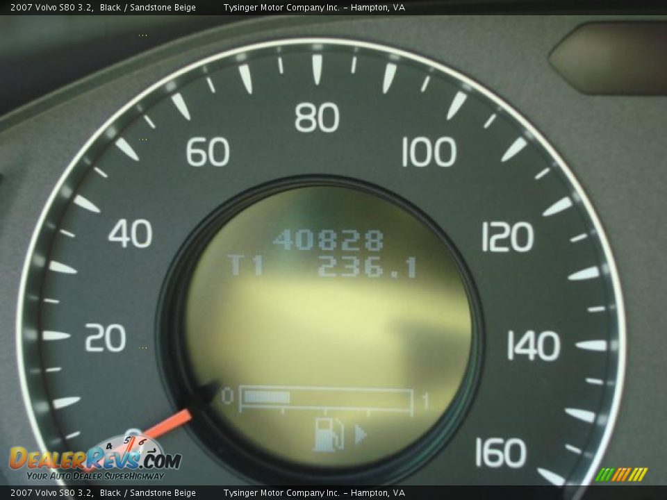 2007 Volvo S80 3.2 Black / Sandstone Beige Photo #17