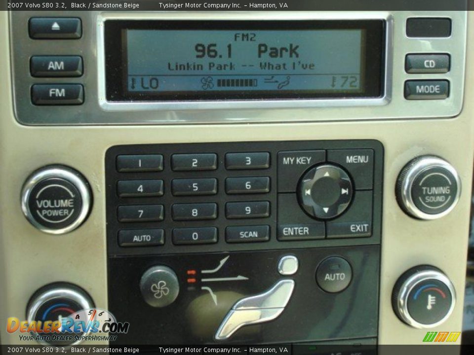 2007 Volvo S80 3.2 Black / Sandstone Beige Photo #18