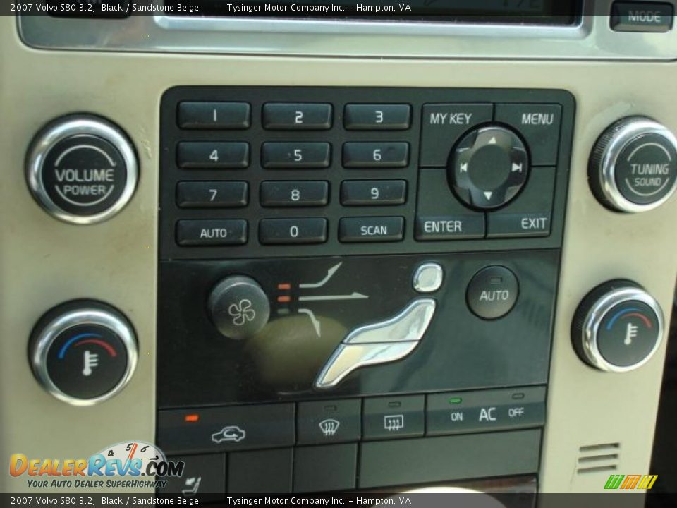 2007 Volvo S80 3.2 Black / Sandstone Beige Photo #19