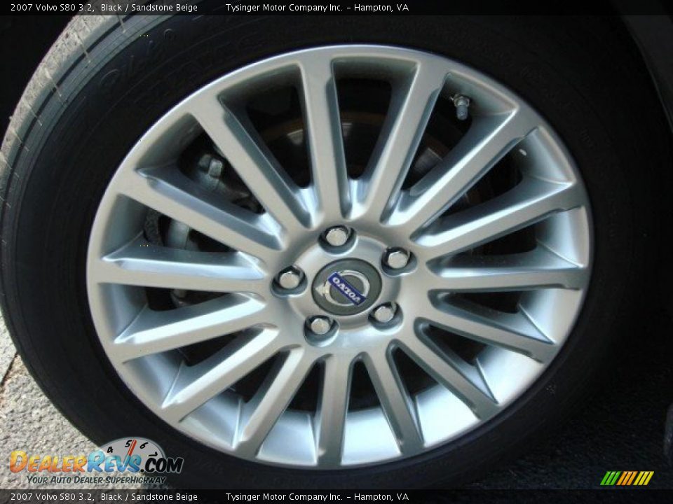 2007 Volvo S80 3.2 Black / Sandstone Beige Photo #22