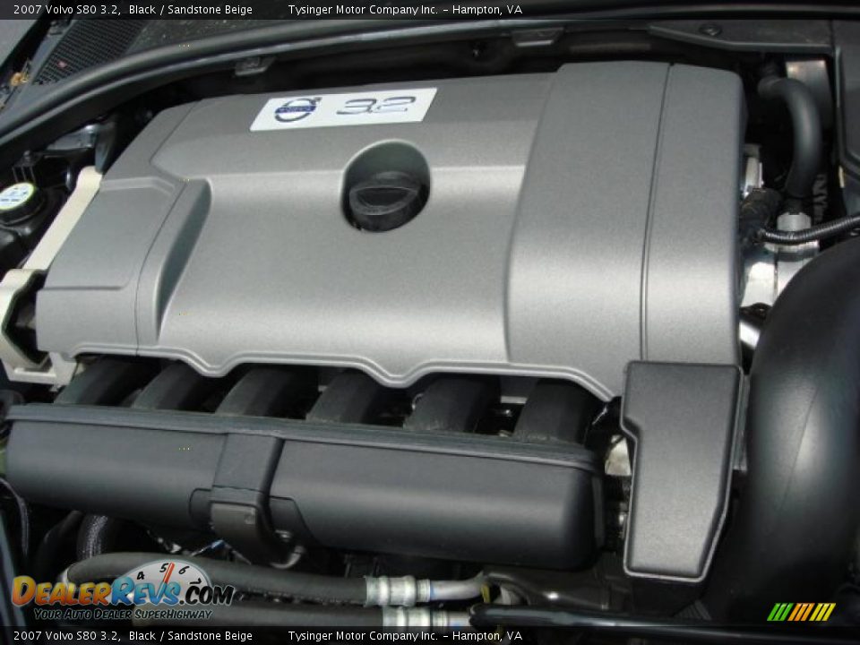 2007 Volvo S80 3.2 Black / Sandstone Beige Photo #24