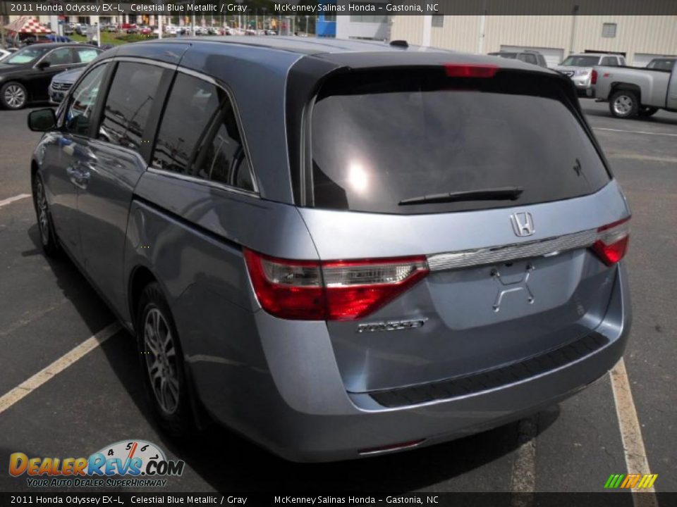 2011 Honda Odyssey EX-L Celestial Blue Metallic / Gray Photo #2