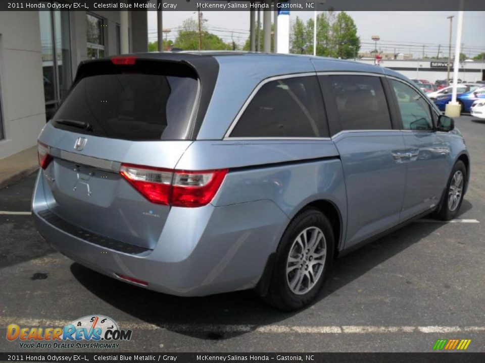 Celestial Blue Metallic 2011 Honda Odyssey EX-L Photo #4