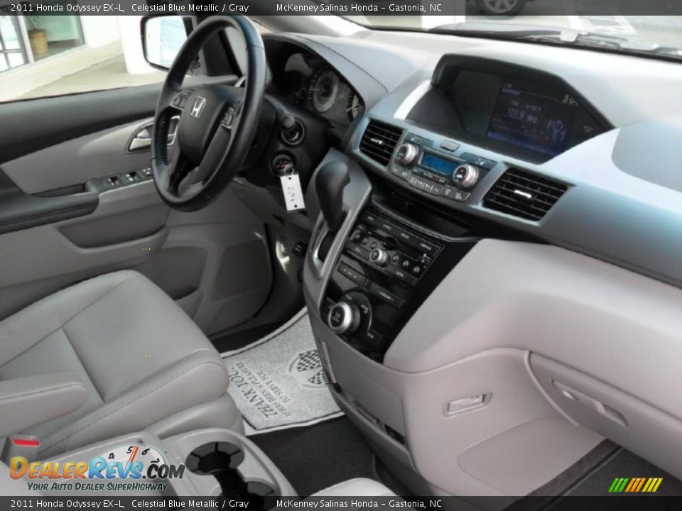 2011 Honda Odyssey EX-L Celestial Blue Metallic / Gray Photo #25
