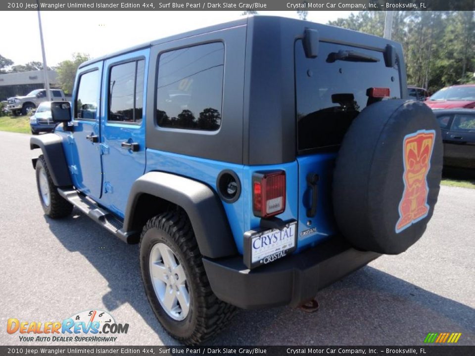 2010 Jeep Wrangler Unlimited Islander Edition 4x4 Surf Blue Pearl / Dark Slate Gray/Blue Photo #3