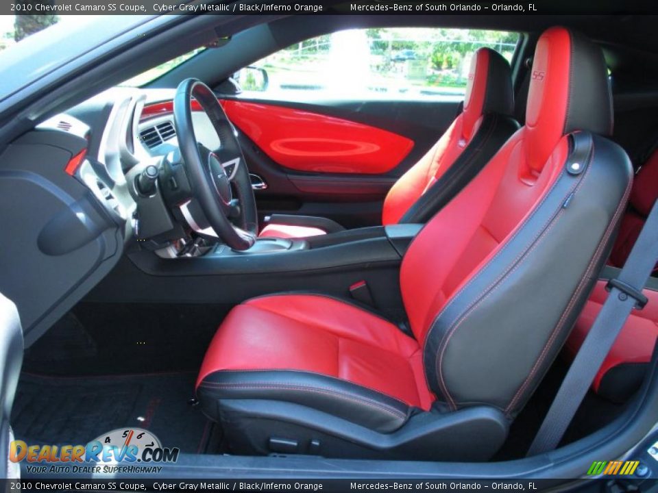 Black Inferno Orange Interior 2010 Chevrolet Camaro Ss