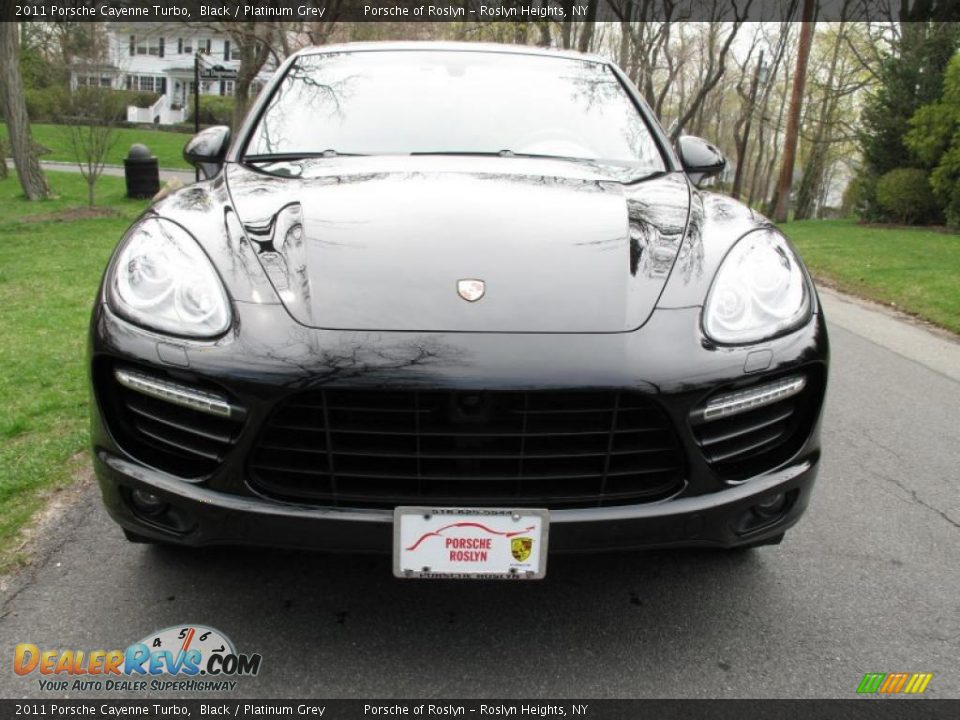 2011 Porsche Cayenne Turbo Black / Platinum Grey Photo #2
