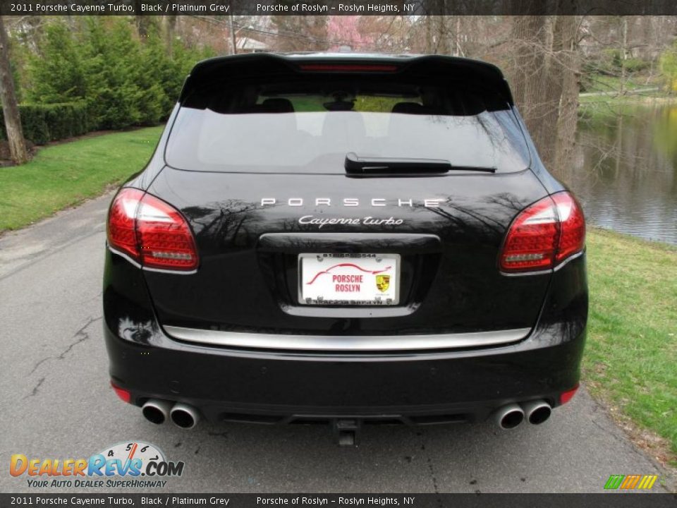 2011 Porsche Cayenne Turbo Black / Platinum Grey Photo #5