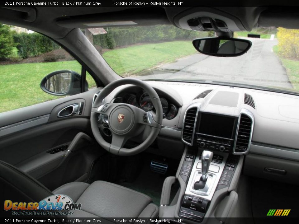 2011 Porsche Cayenne Turbo Black / Platinum Grey Photo #12
