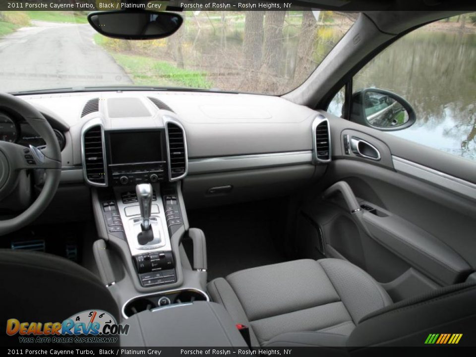 2011 Porsche Cayenne Turbo Black / Platinum Grey Photo #14
