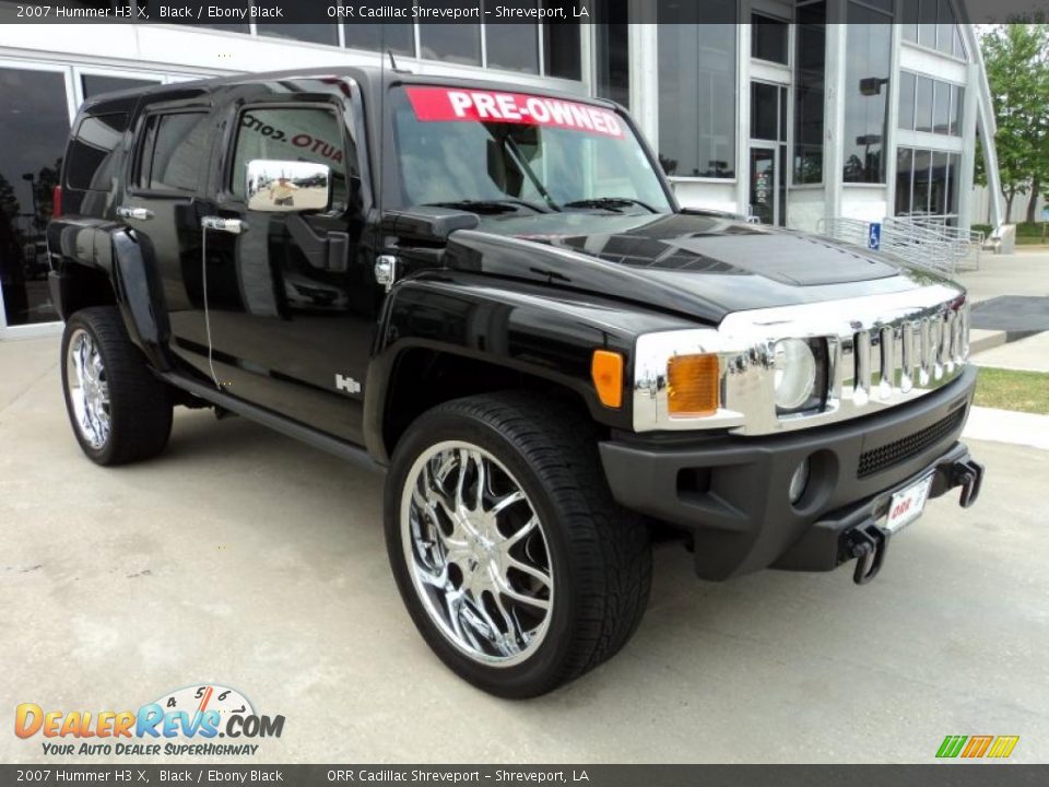 2007 Hummer H3 X Black / Ebony Black Photo #2