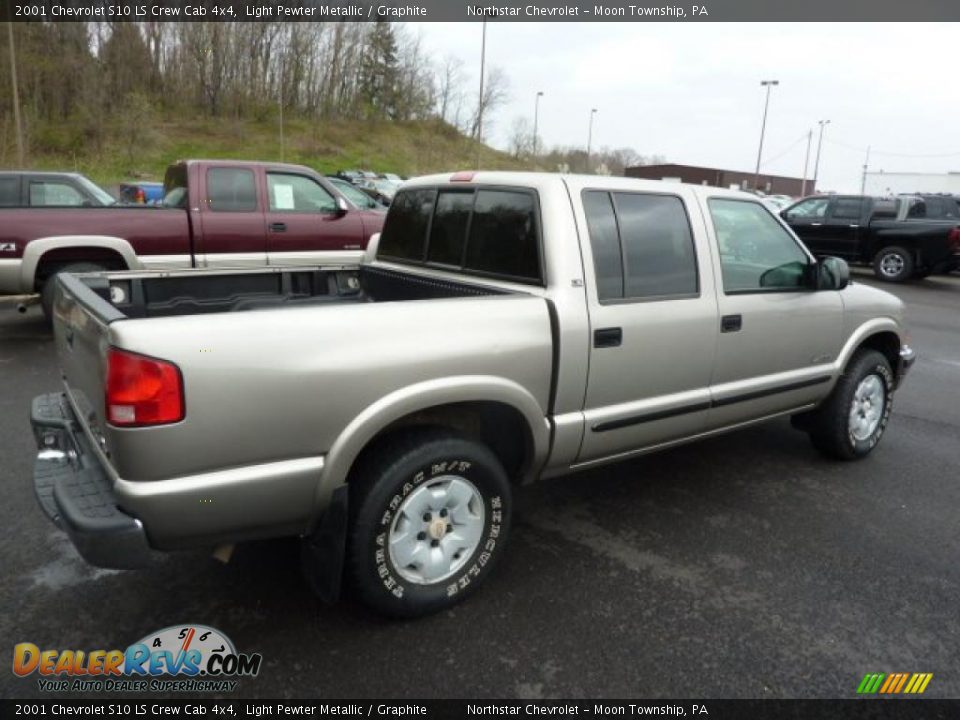 Light Pewter Metallic 2001 Chevrolet S10 LS Crew Cab 4x4 Photo #6