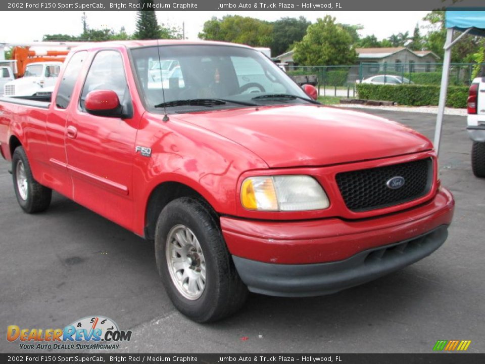 2002 Ford F150 Sport SuperCab Bright Red / Medium Graphite Photo #1