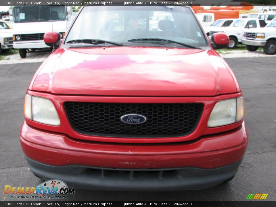 2002 Ford F150 Sport SuperCab Bright Red / Medium Graphite Photo #3