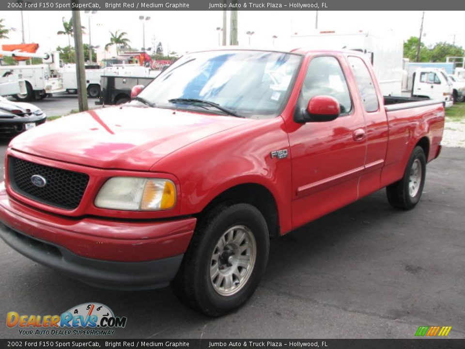 2002 Ford F150 Sport SuperCab Bright Red / Medium Graphite Photo #5