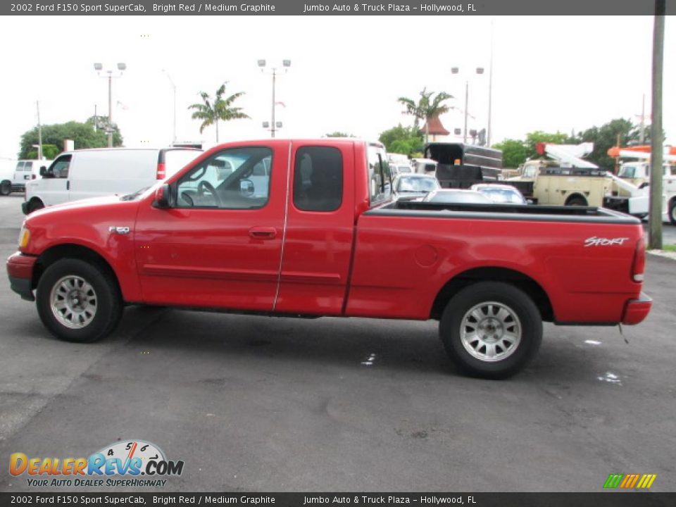 2002 Ford F150 Sport SuperCab Bright Red / Medium Graphite Photo #6