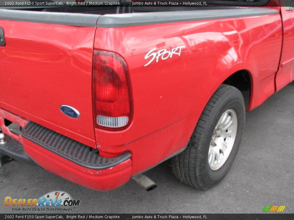 2002 Ford F150 Sport SuperCab Bright Red / Medium Graphite Photo #8