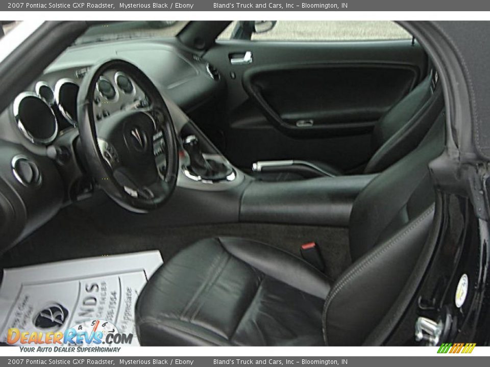 Ebony Interior 2007 Pontiac Solstice Gxp Roadster Photo 8