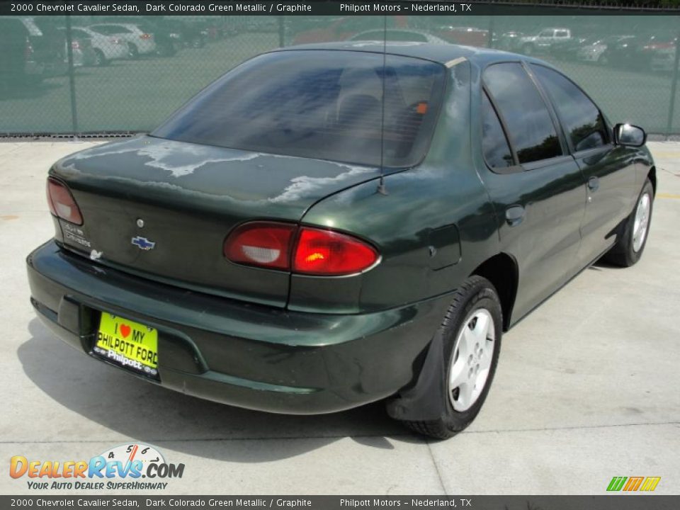 2000 Chevrolet Cavalier Sedan Dark Colorado Green Metallic / Graphite Photo #3