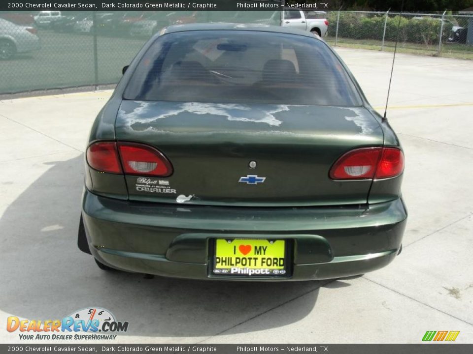 2000 Chevrolet Cavalier Sedan Dark Colorado Green Metallic / Graphite Photo #4