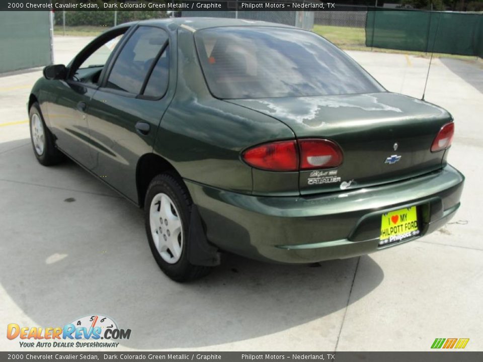 2000 Chevrolet Cavalier Sedan Dark Colorado Green Metallic / Graphite Photo #5