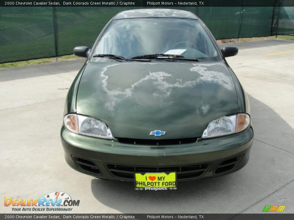 2000 Chevrolet Cavalier Sedan Dark Colorado Green Metallic / Graphite Photo #8