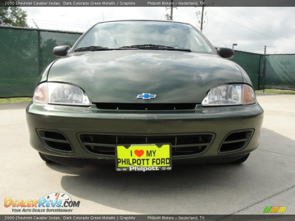 2000 Chevrolet Cavalier Sedan Dark Colorado Green Metallic / Graphite Photo #9
