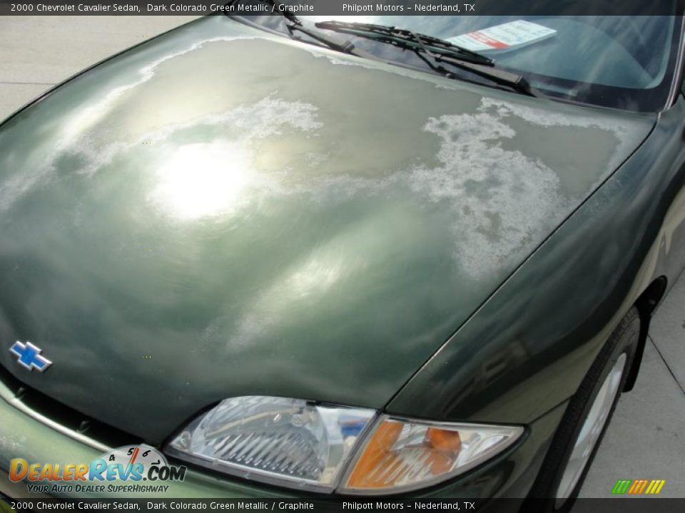 2000 Chevrolet Cavalier Sedan Dark Colorado Green Metallic / Graphite Photo #10