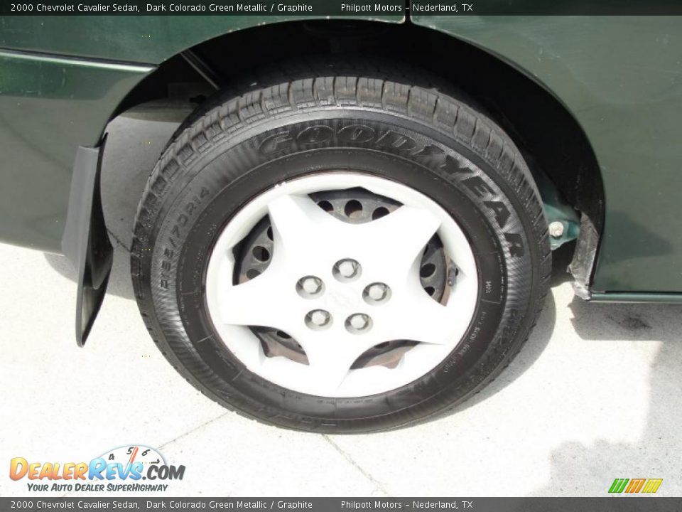 2000 Chevrolet Cavalier Sedan Dark Colorado Green Metallic / Graphite Photo #13