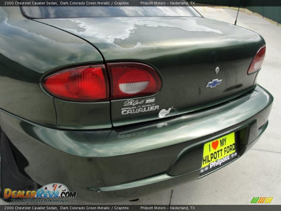 2000 Chevrolet Cavalier Sedan Dark Colorado Green Metallic / Graphite Photo #22