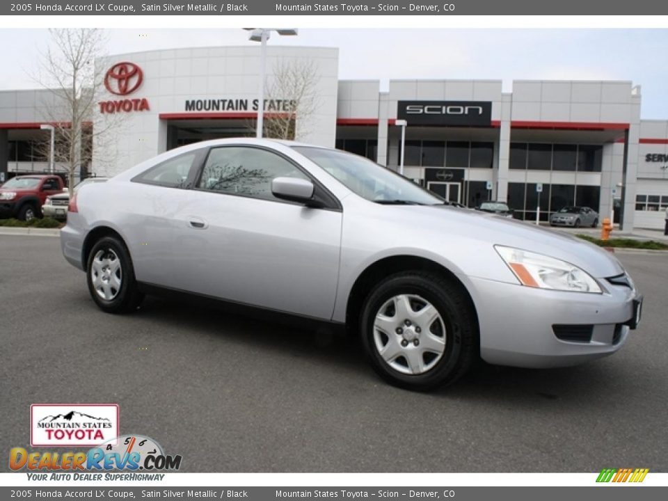 2005 Honda Accord LX Coupe Satin Silver Metallic / Black Photo #1