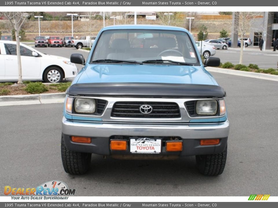 1995 Toyota Tacoma V6 Extended Cab 4x4 Paradise Blue Metallic / Gray Photo #6