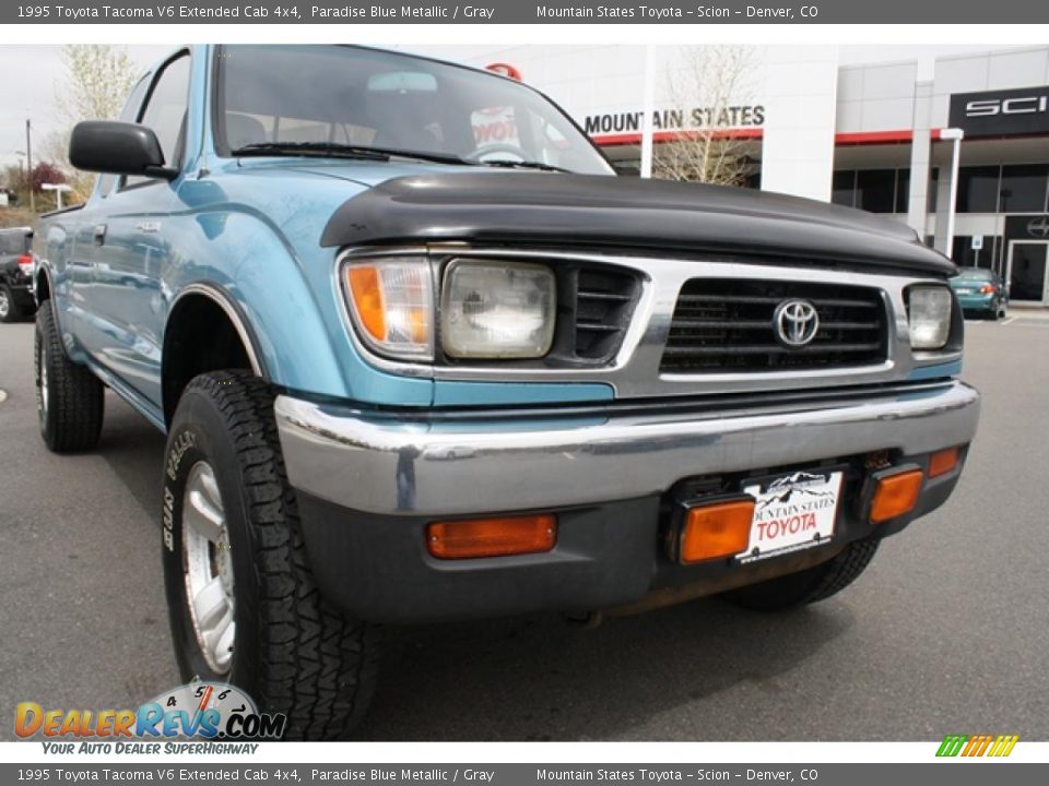 1995 Toyota Tacoma V6 Extended Cab 4x4 Paradise Blue Metallic / Gray Photo #28