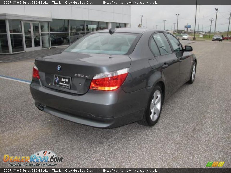 2007 BMW 5 Series 530xi Sedan Titanium Grey Metallic / Grey Photo #4