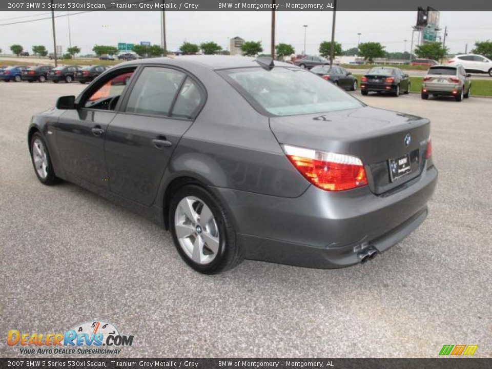 2007 BMW 5 Series 530xi Sedan Titanium Grey Metallic / Grey Photo #6