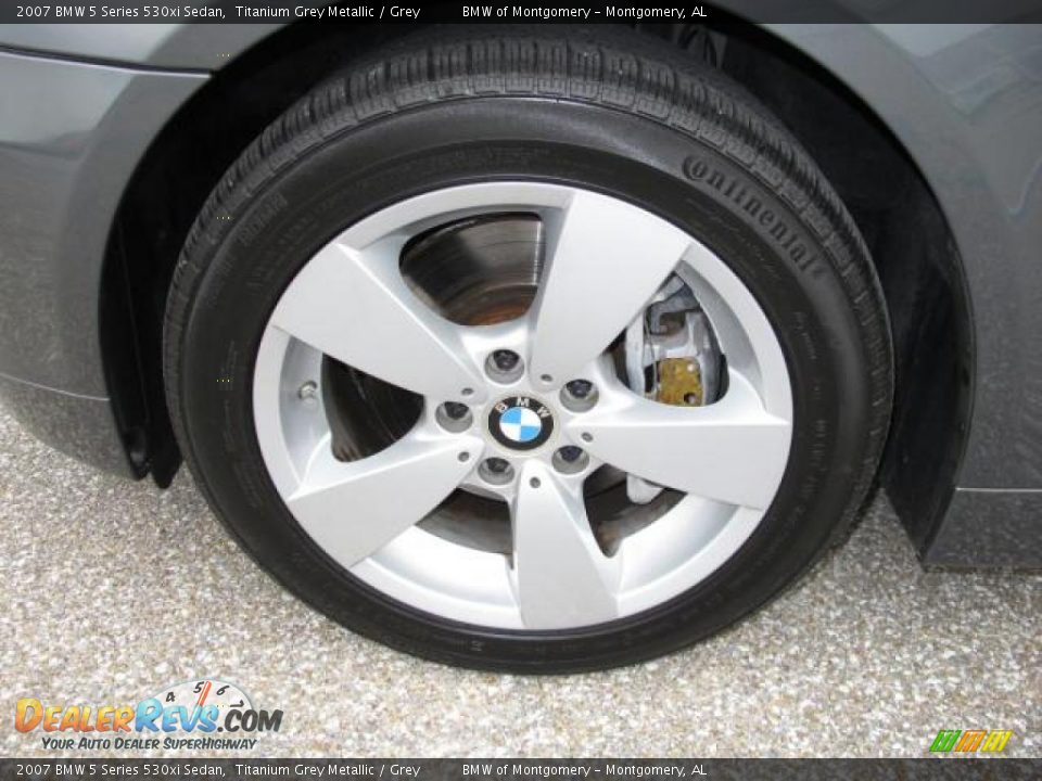 2007 BMW 5 Series 530xi Sedan Titanium Grey Metallic / Grey Photo #11