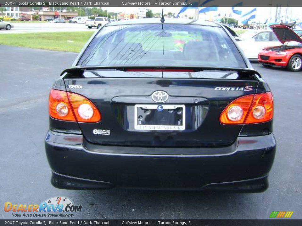 2007 Toyota Corolla S Black Sand Pearl / Dark Charcoal Photo #4