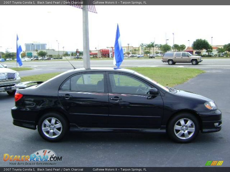 2007 Toyota Corolla S Black Sand Pearl / Dark Charcoal Photo #6