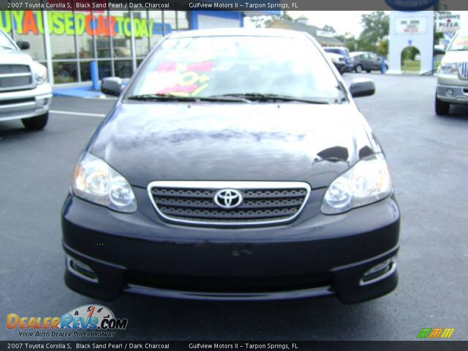 2007 Toyota Corolla S Black Sand Pearl / Dark Charcoal Photo #8