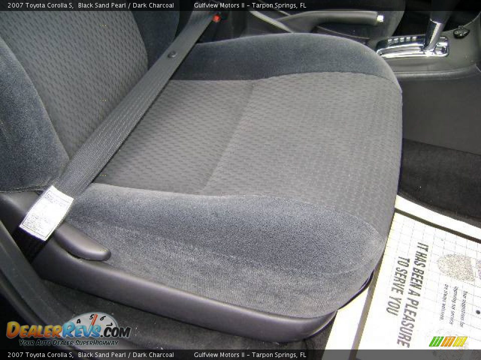 2007 Toyota Corolla S Black Sand Pearl / Dark Charcoal Photo #18